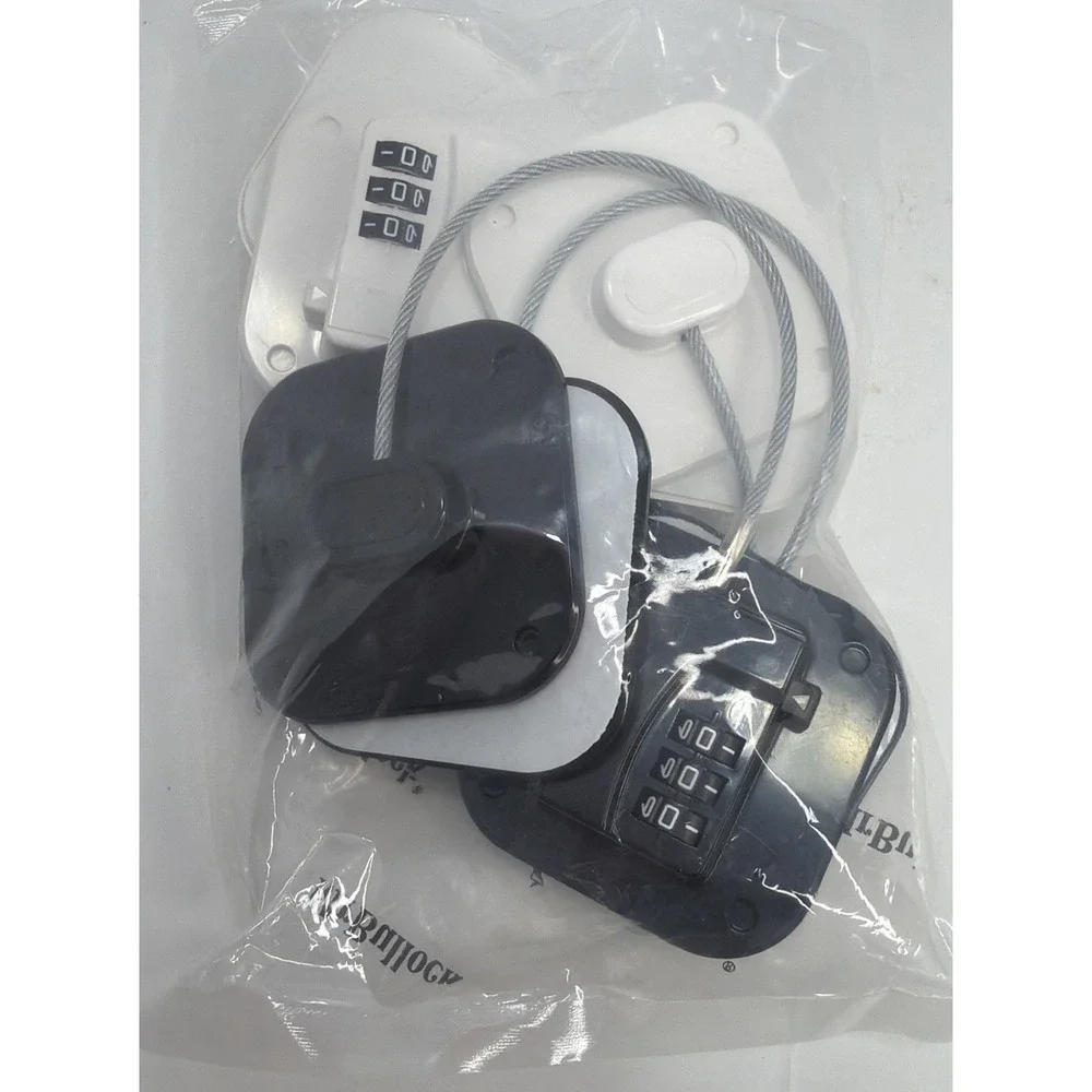 4PK Refrigerator Lock Child Safety Combination Cable Lock for Fridge & Freezer